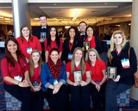 Image: FCCLA 2015 Competition Participants
Back Row: Taylor Perry, Zac Mercer, Lupita Rincon, Julissa Hernandez, Chace McGinnis, Marlin Hernandez; 
Front Row: Ana Luna, Kirsten Viator, Jennifer Eaglen, Tia Russell, Kirby Nelson, Halee Turner