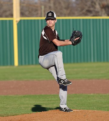 Image: Levi McBride takes his turn on the mound for the Gladiators.