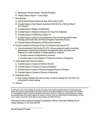 Image: Agenda – page 2