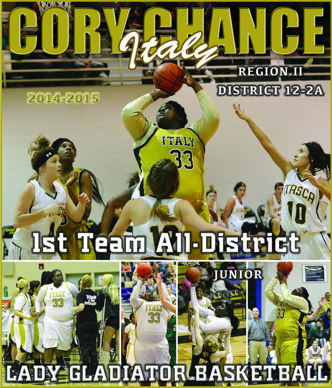 Image: Italy Lady Gladiator Cory Chance finishes her junior season with a dominant performance in District 12-2A, earning 1st Team All-District honors.