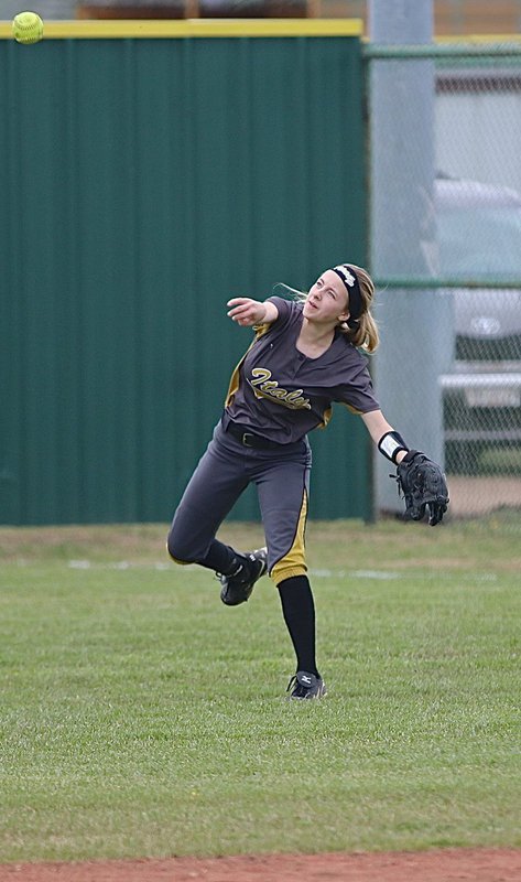 Image: Britney Chambers has been making a name for herself, earning the nickname, “Allstate,” after making a series of clutch catches in right field over the past couple of weeks.