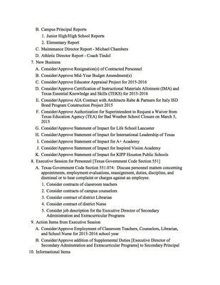 Image: Agenda – page 2