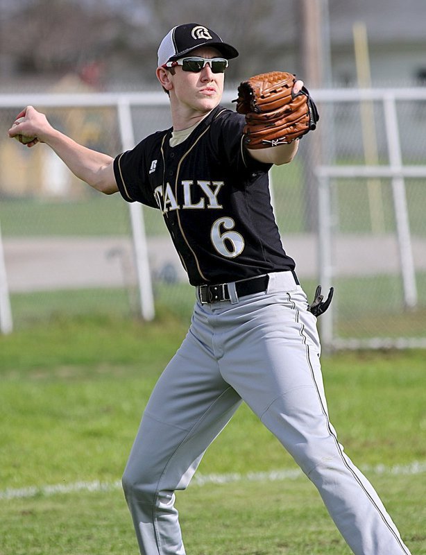 Image: Italy’s Clayton Miller(6) prepares for the clash with Frost.