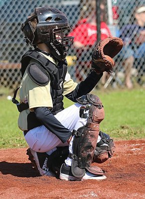Image: That’s Taylor Sparks behind the catcher’s mask for Italy.