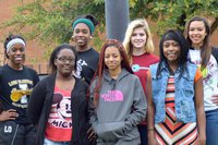 Image: Kortnei Johnson, Janae Robertson, Halee Turner, April Lusk, Brenya Williams, T’Keyah Pace and K’Breona Davis