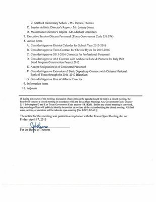 Image: Agenda — page 2