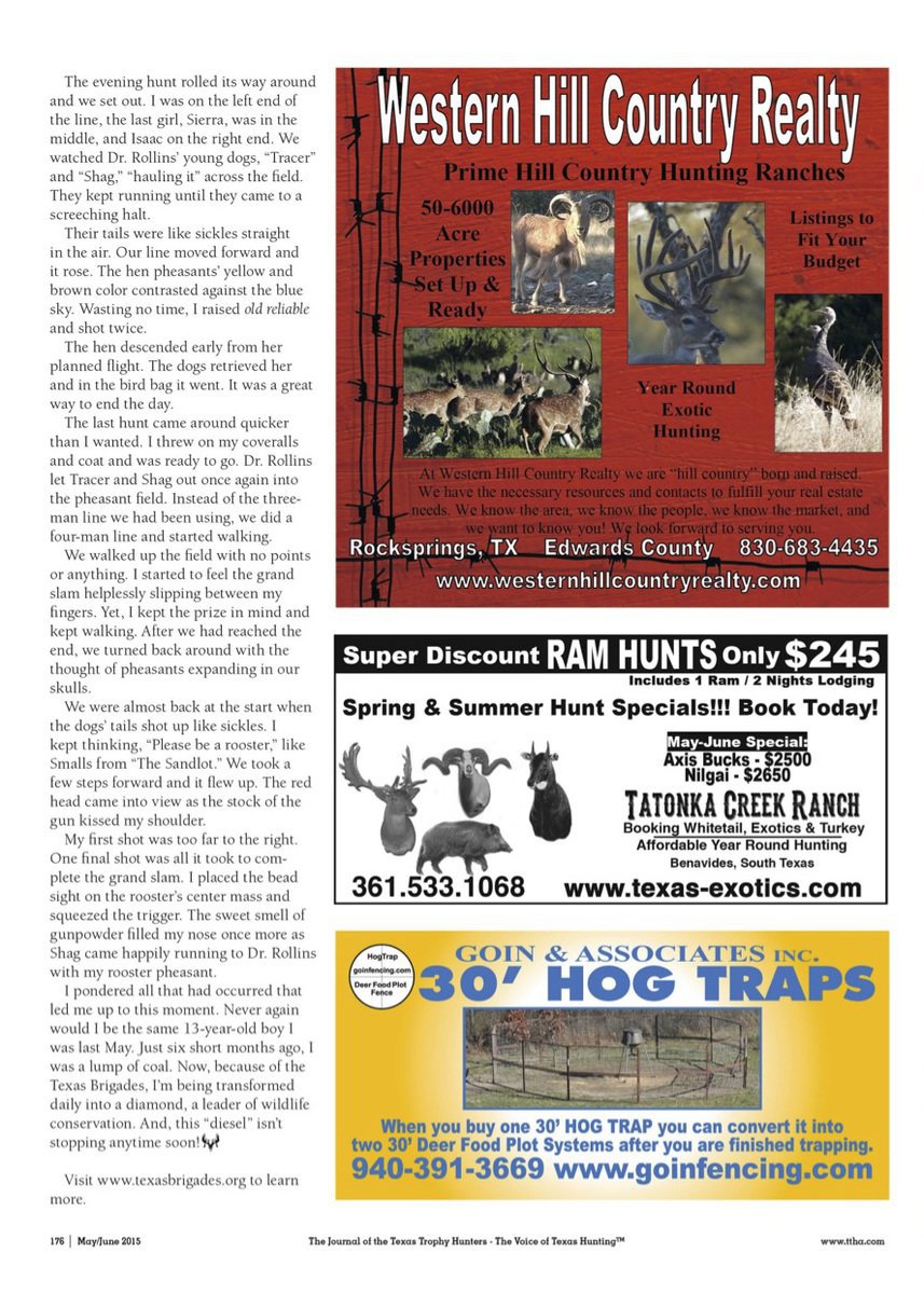 Image: Republished with permission by Texas Trophy Hunters Magazine (May/June issue)