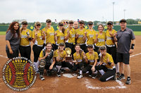 Image: The Italy Lady Gladiators dominated as 2015 2A Undefeated District Champions to take plenty of momentum with them into the Playoffs. Pictured along the back row (L-R): Head Softball Coach Tina Richards, Brycelen Richards, Hannah Washington, Jaclynn Lewis, Rori Russell, Madison Washington, the head of Assistant Coach Johnny Jones, Jenna Holden, Brooke DeBorde, Cassidy Childers, April Lusk and Assistant Coach Michael Chambers. Front row (L-R): Lillie Perry, Kelsey Neslon, the District Championship Trophy, Tara Wallis, Britney Chambers and Bailey Eubank.