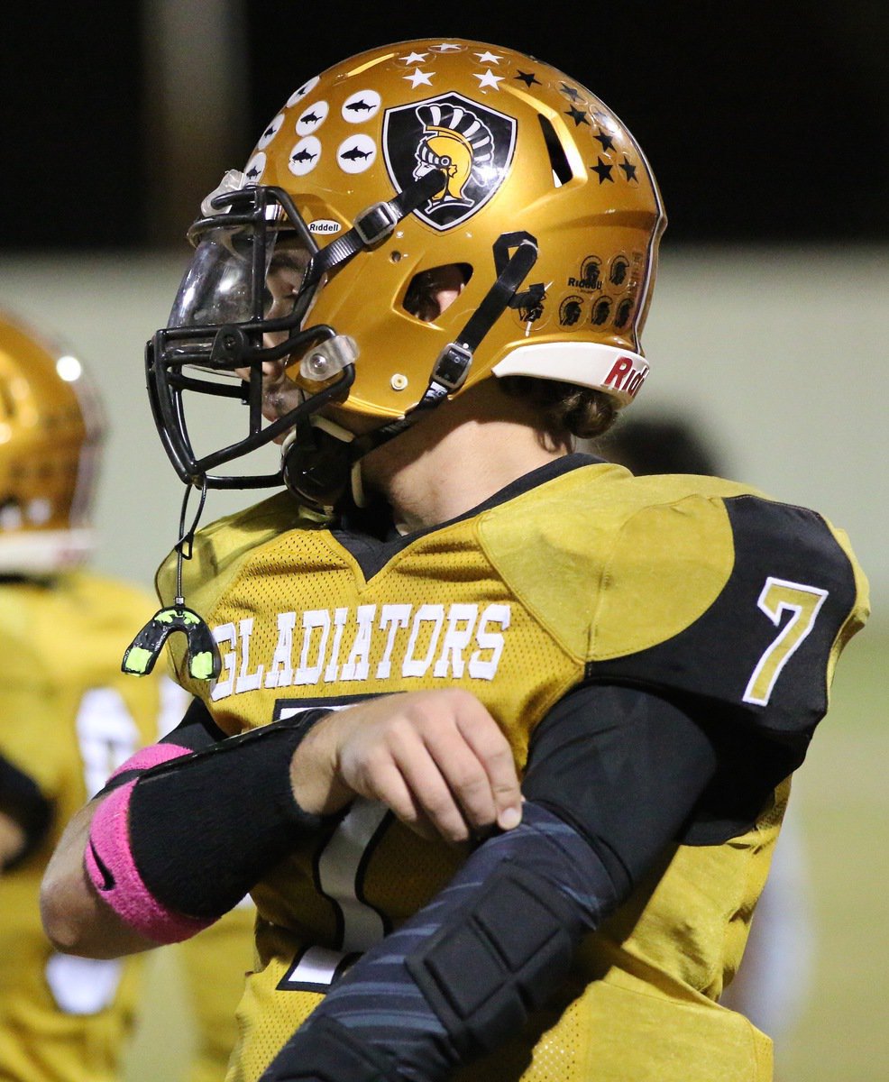 Image: Senior quarterback Ryan Connor(7) and the Italy Gladiators rolled up their sleeves and took care of business against Chilton.