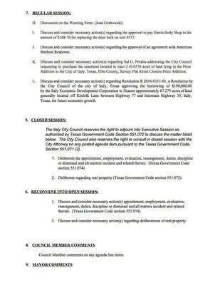 Image: Agenda – page 2