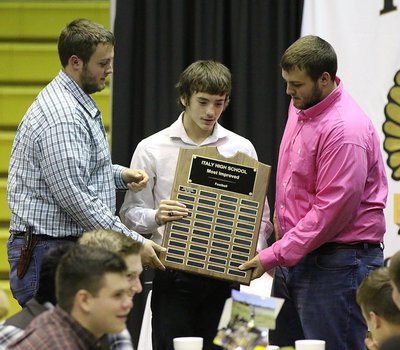 Image: Italy Gladiator Football Co-Most Improved players are Austin Pittmon, Dylan McCasland and Aaron Pittmon. This marks the debut for this award.