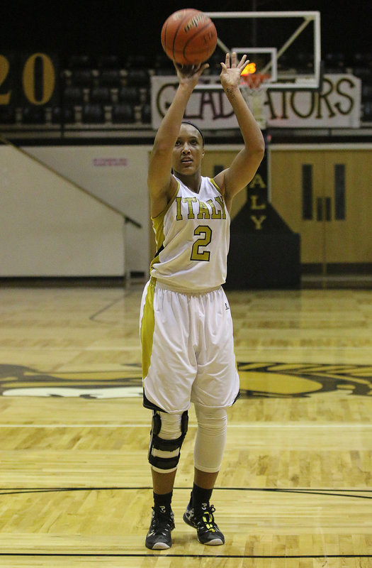 Image: Italy’s Emily Cunningham(2) swishes in a free-throw. Cunningham finished with 6-points in the game against Milford.
