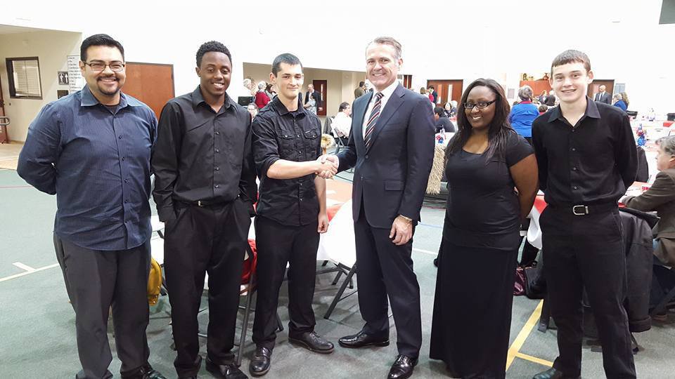 Image: Shaking hands with State Representative John Wray
