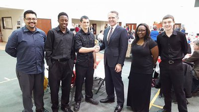 Image: Shaking hands with State Representative John Wray