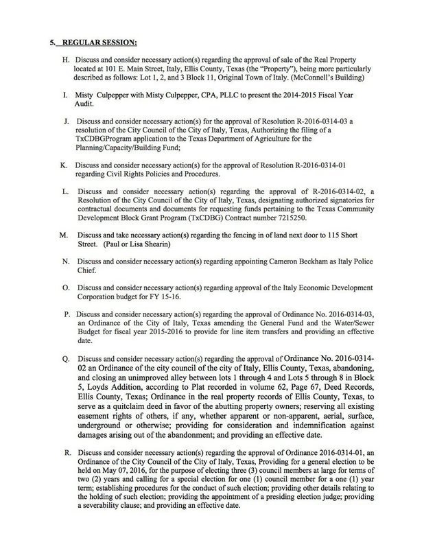 Image: Agenda – page 2