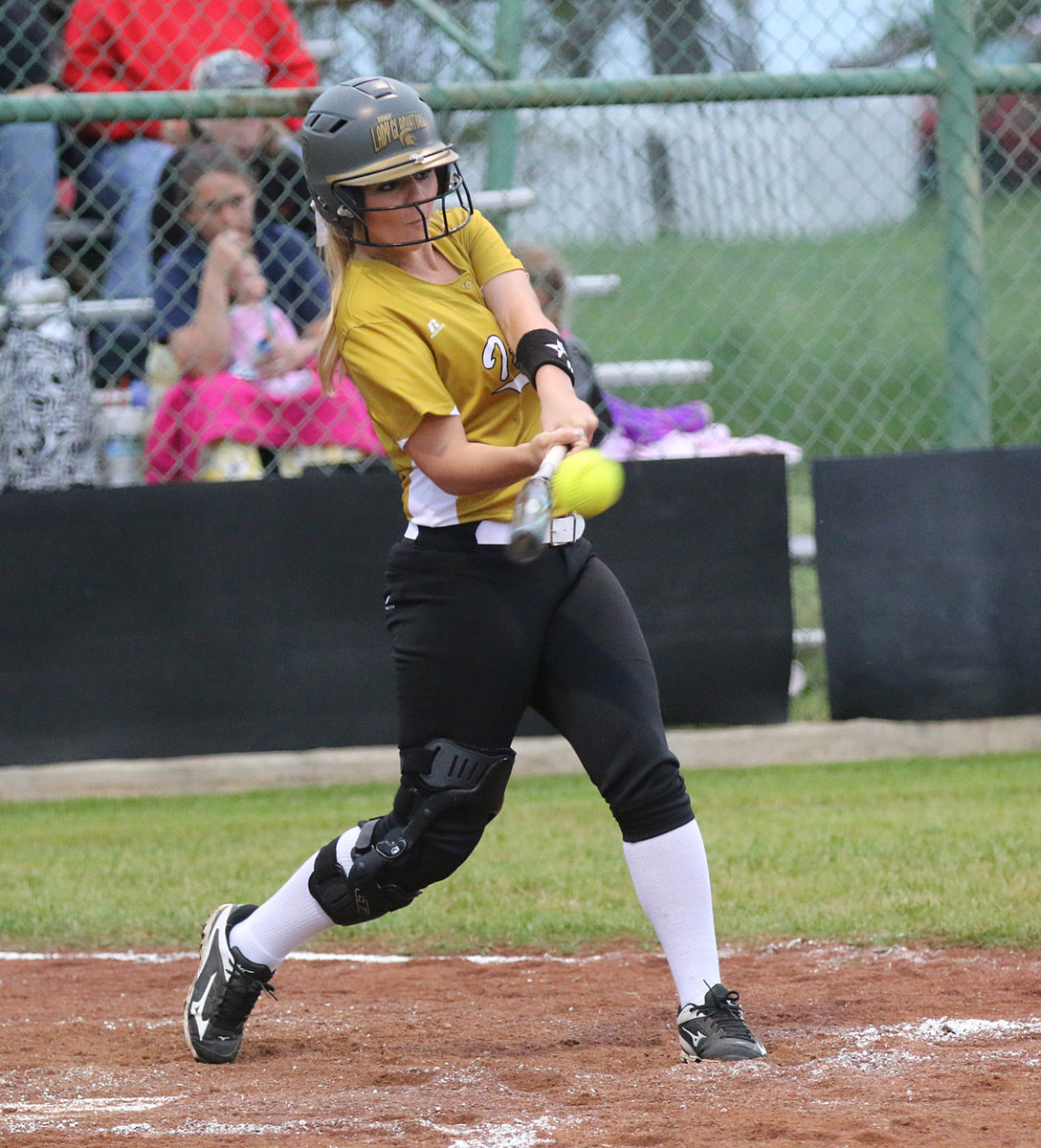 Image: Torc that! Italy Lady Gladiator Brooke DeBorde comes out swinging against the Lady Eagles.