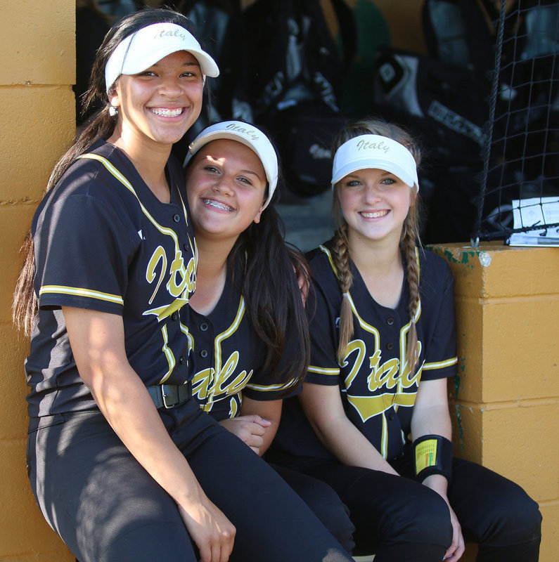 Image: Lady Gladiators’ April Lusk, Jenna Holden and Kirsten Viator are enjoying Senior Day before taking on Covington.