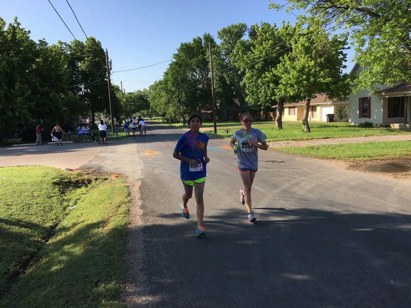 Image: Andrea and Katlyn make the final leg.