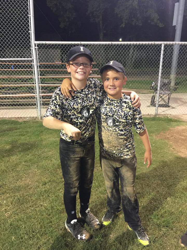 Image: Italy Gladiator teammates Clayton Hellner and Gavin Ramirez sport their rings after the tournament championship game.