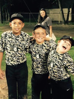 Image: Jaylen Wallace, Gavin Ramirez and Rhet Mathers just cannot hold back their excitement and pride after representing Italy in the tournament championship game.