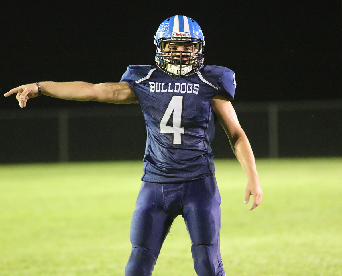 Image: When Milford Bulldog #4 Corbin Schrotke barks out defensive calls, everyone listens.