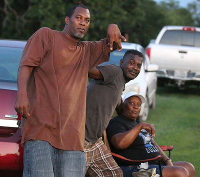 Image: “M” for Milford! Norman Singleton, Marcus “Skinny Man” Houston and self proclaimed Bulldog fan Earnestine Byrd show their support for their Milford Bulldogs!!