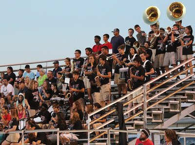 Image: The Gladiator Regiment Band plays loud and proud as they help propel Italy to its third straight win to start the season.