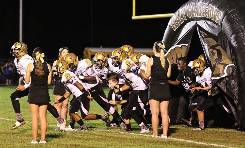 Image: Here come your Gladiators for the start of the second-half….along with Jack and Julius!