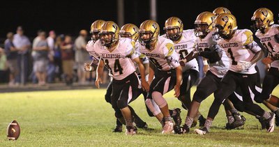 Image: Be afraid! #14 Mauro Ibarra and the Gladiator kicking team keep Blooming Grove guessing.