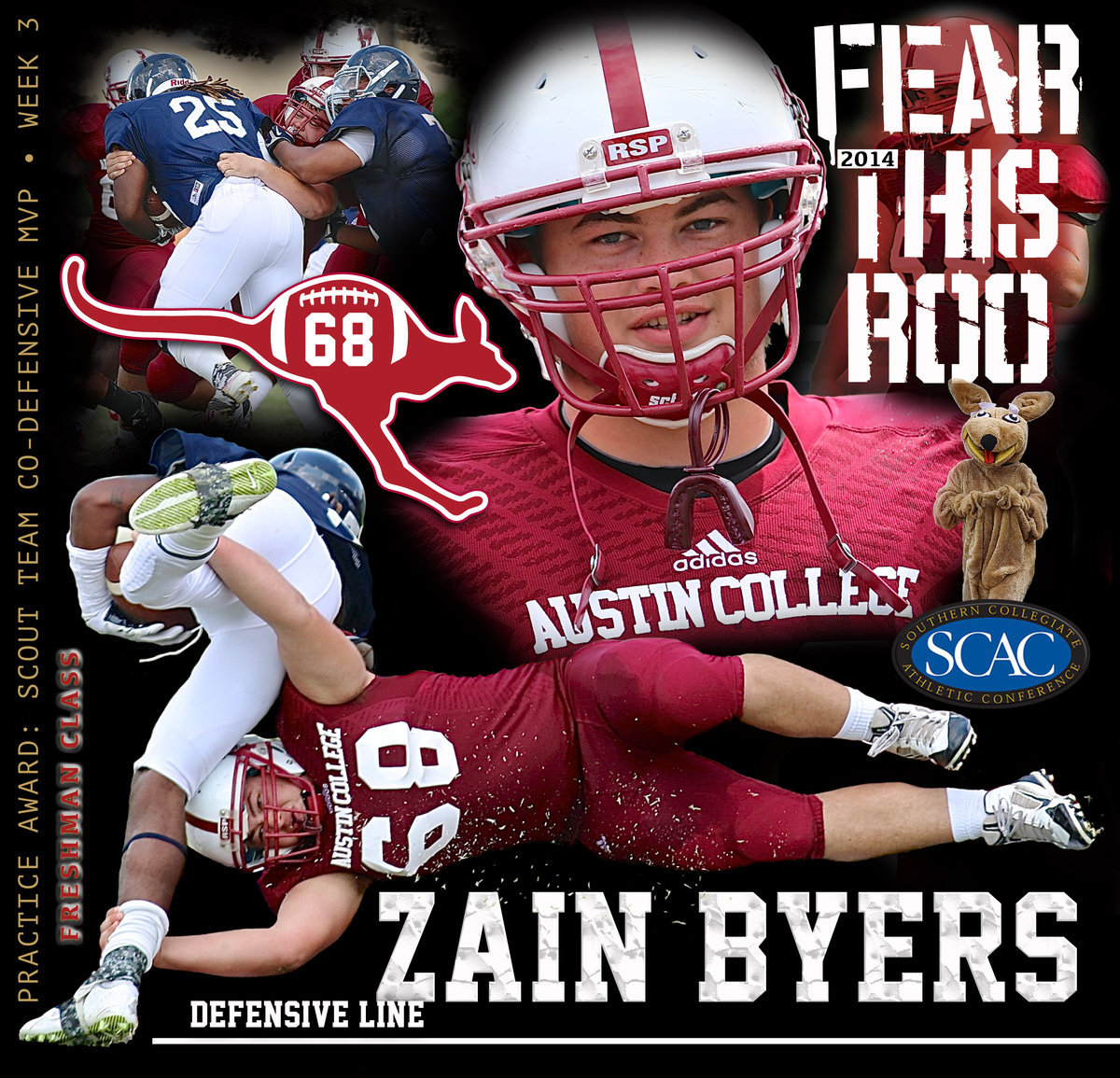 Image: A meme from his freshman season as an Austin College Kangaroo, it was just the beginning for Italy’s Zain Byers who is starting to leave his mark in the SCAC (Southern Collegiate Athletic Conference / NCAA DIII).