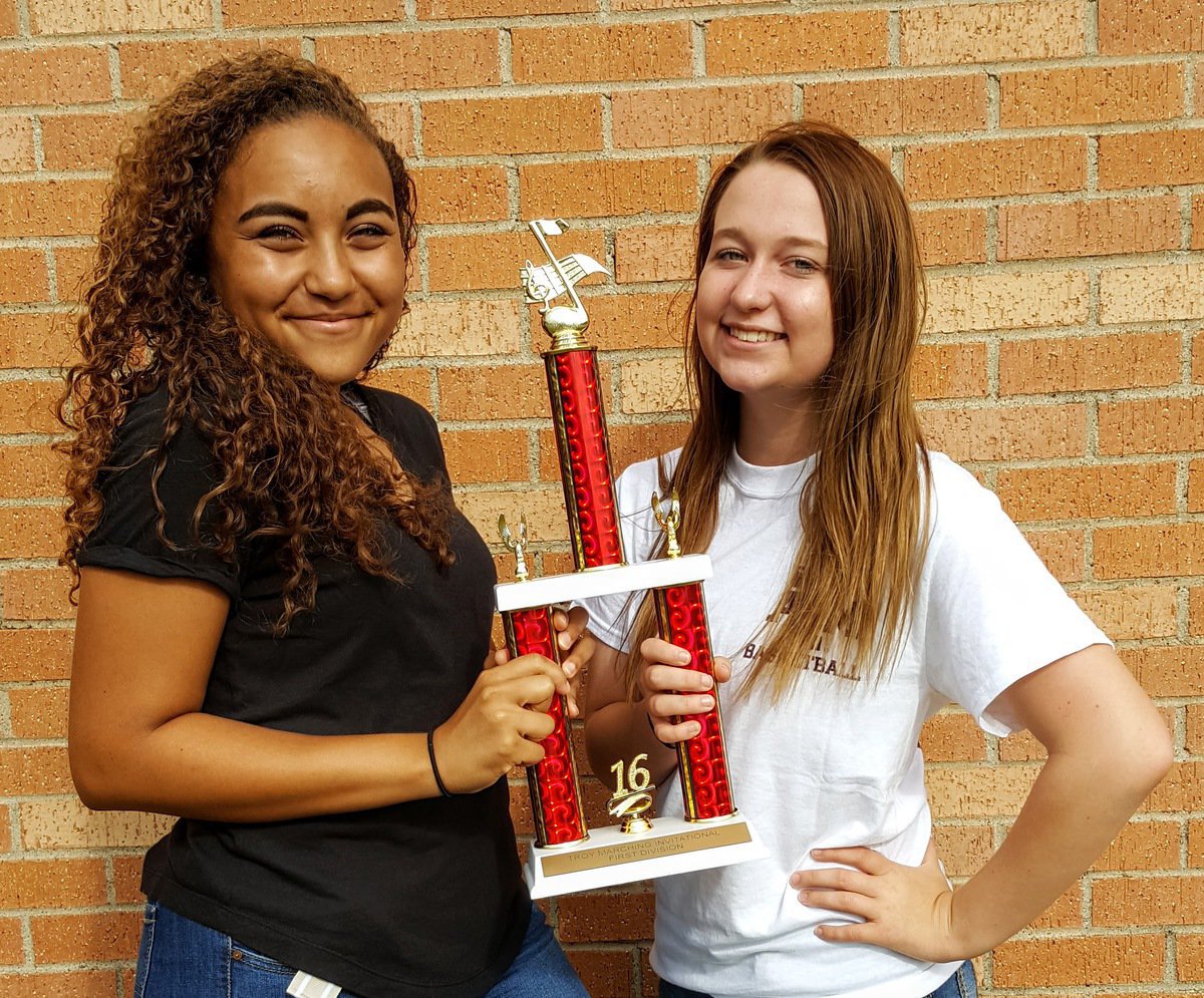 Image: Drum Majors Vanessa Cantu &amp; Rachel Huskins
