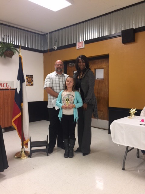 Image: Kiyah Rodriguez – 5th Grade, Recipient of Superintendent’s Junior Gladiator Award