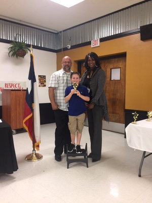 Image: Jack Weaver- 2nd Grade, Recipient of Superintendent’s Junior Gladiator Award