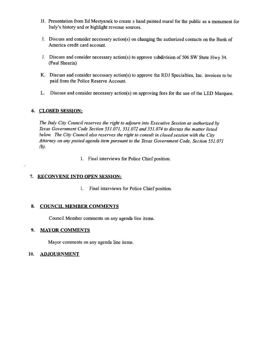 Image: Agenda – pg 2