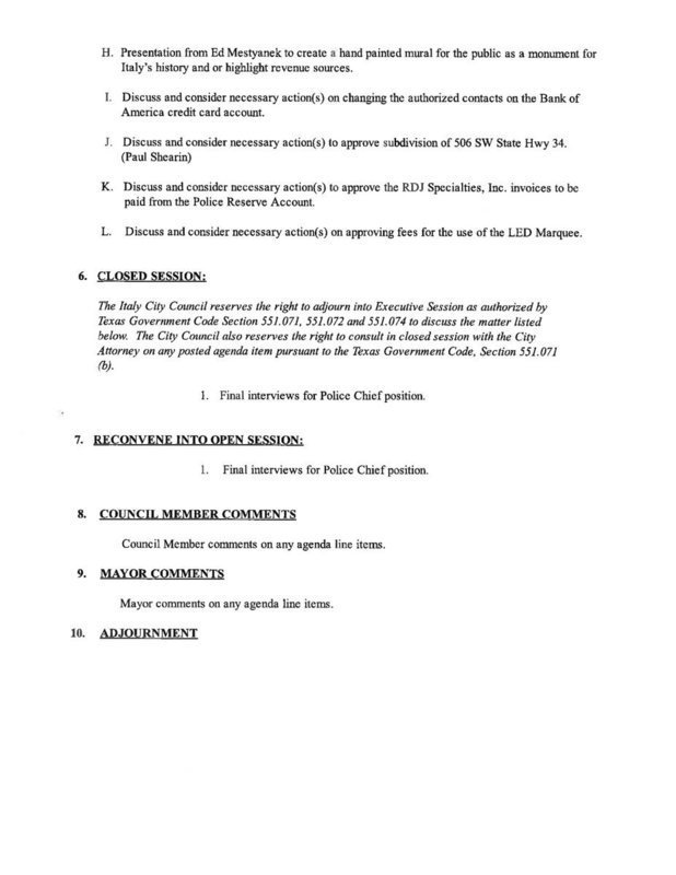 Image: Agenda – pg 2