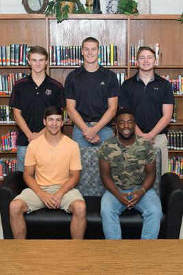Image: King Nominees: (Back row Left to Right) Garrett Janek, Clay Riddle, Hunter Morgan, (Front Row) Gary Escamilla, Kendrick Norwood