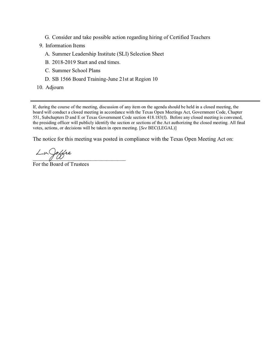 Image: Italy ISD School Board April 23, 2018 Agenda p3